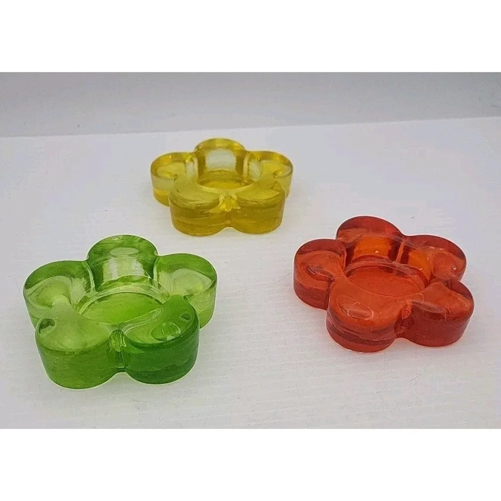 Glass candle votives beautiful at Christmas holder colourful floral‎ design